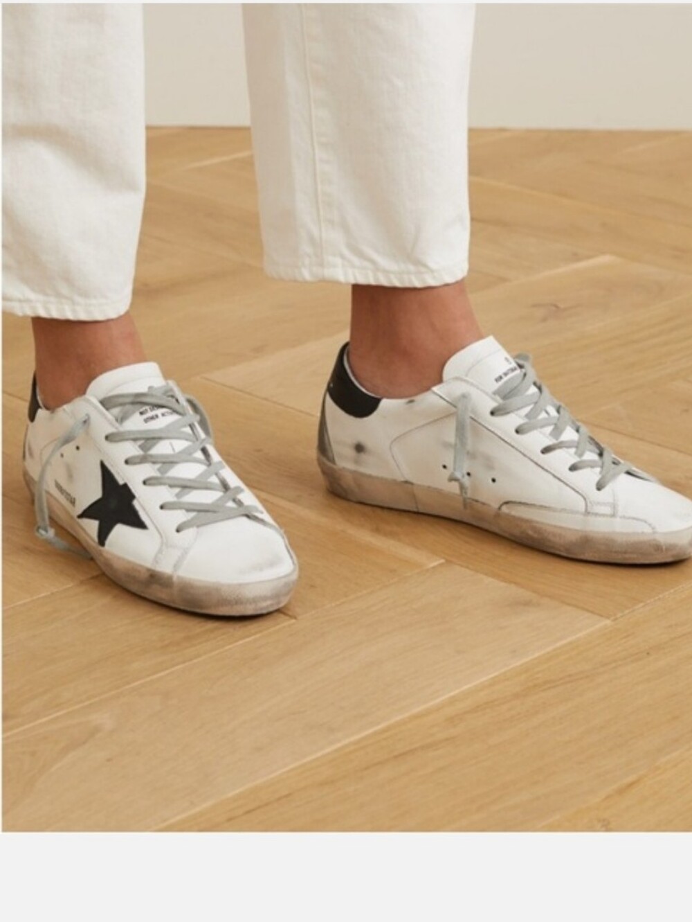 Golden Goose Super-Star  White Leather Sneakers Suede Star